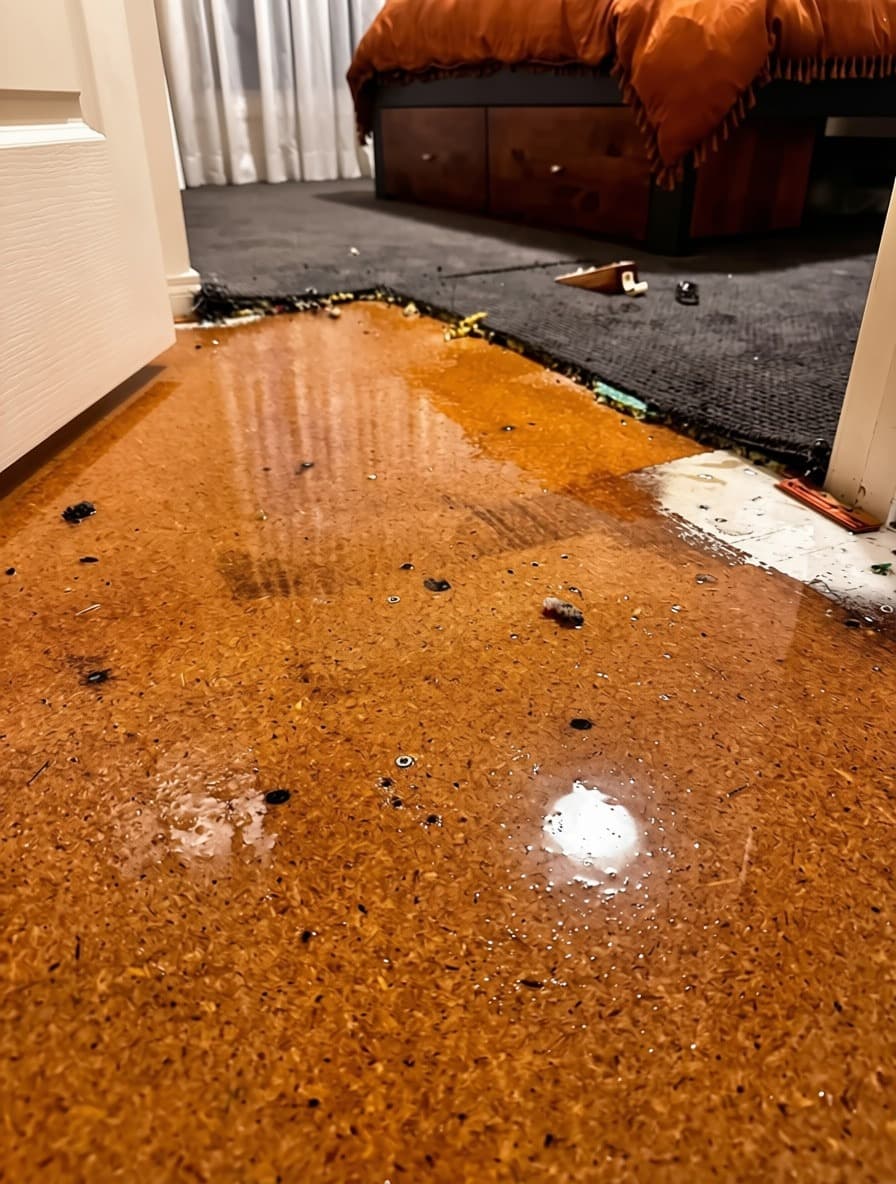 Bedroom in Burwood before water damage restoration works